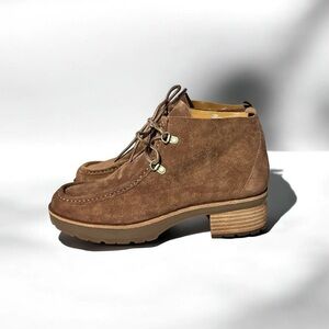 🌻NEW NWOT Kork-Ease Womens Wales Suede Moc Toe Booties Size 10